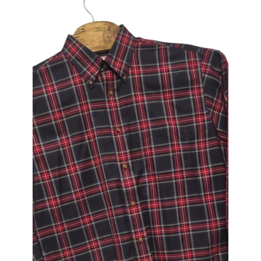 Brooks Brothers Madison Shirt Shirt Mens Large Supima Cotton Plaid Dress